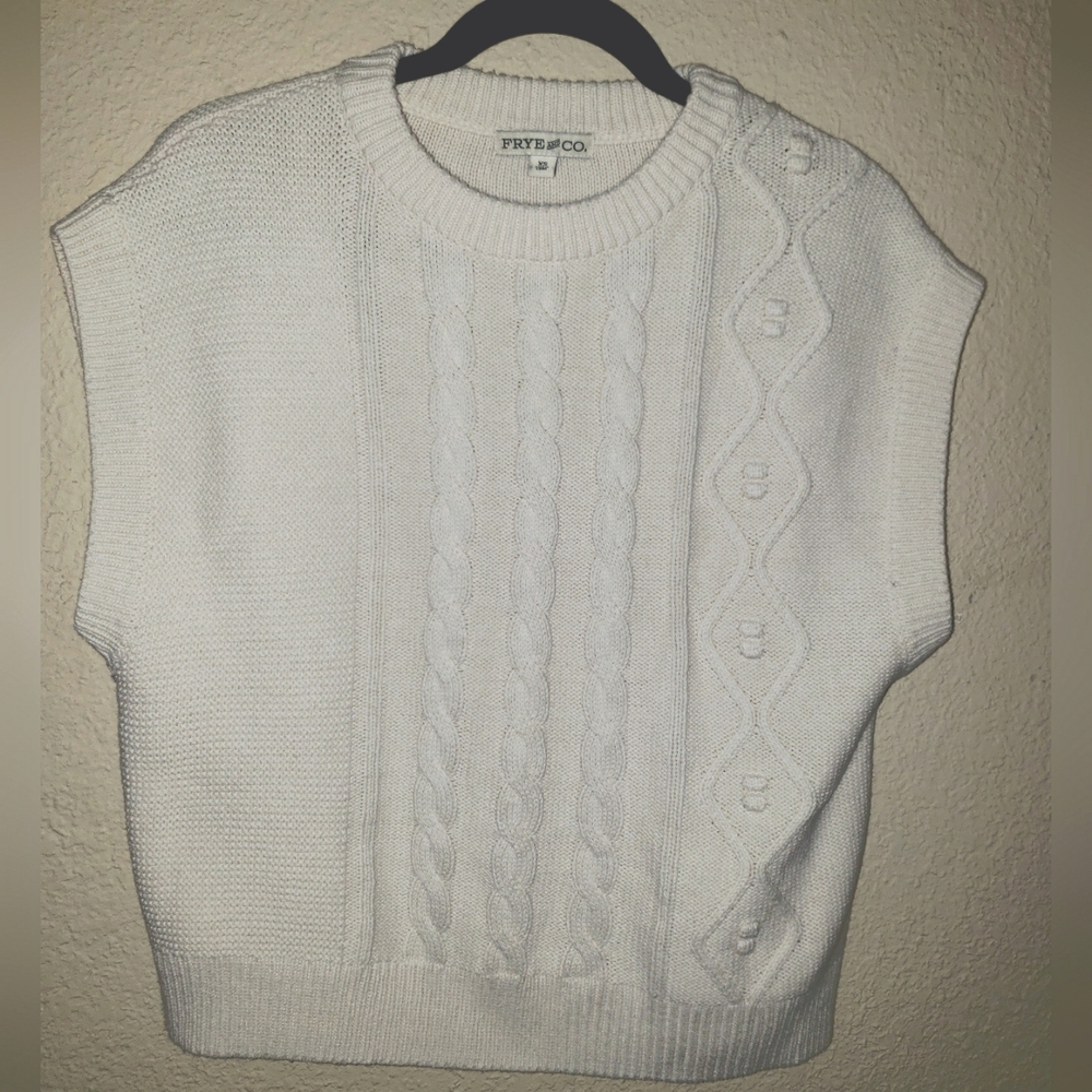 Frye and Co Ivory Sweater Vest size XS